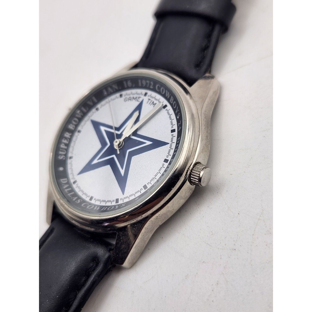Dallas Cowboys Watch Super Bowl VI Commemorative Game Time Leather FSC#49586-1